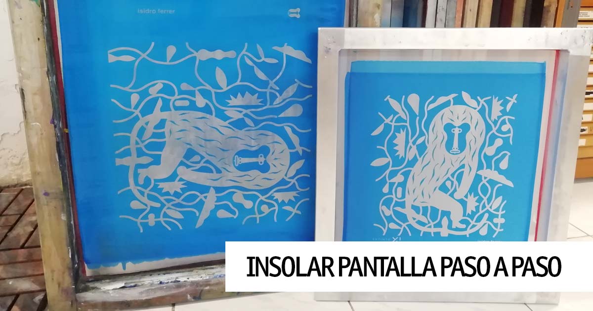 Paso a paso insolar pantalla para estampar